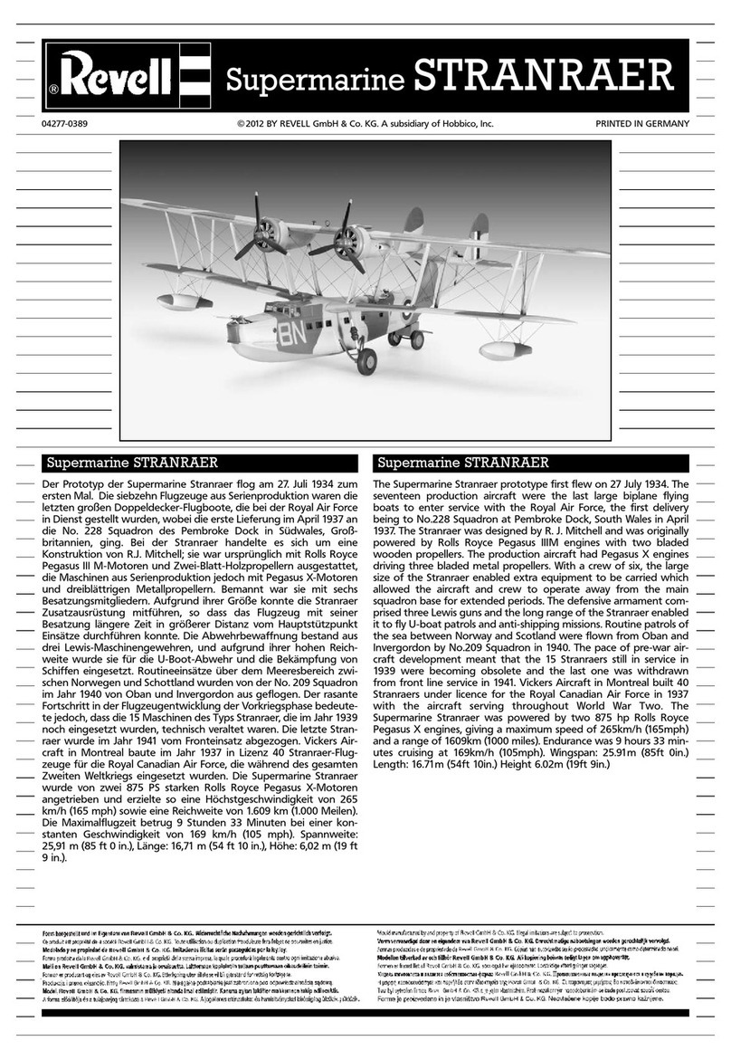REVELL Supermarine STRANRAER Assembly manual