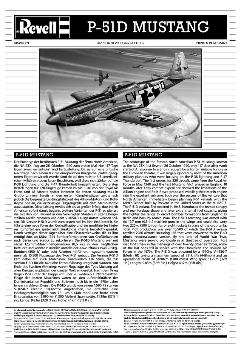 REVELL P-51D Mustang User manual REVELL P-51D Mustang User manual