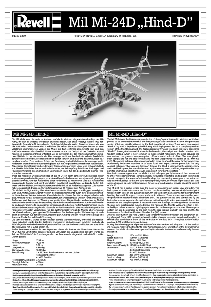 REVELL Mil Mi-24D Hind-D User manual REVELL Mil Mi-24D Hind-D User manual