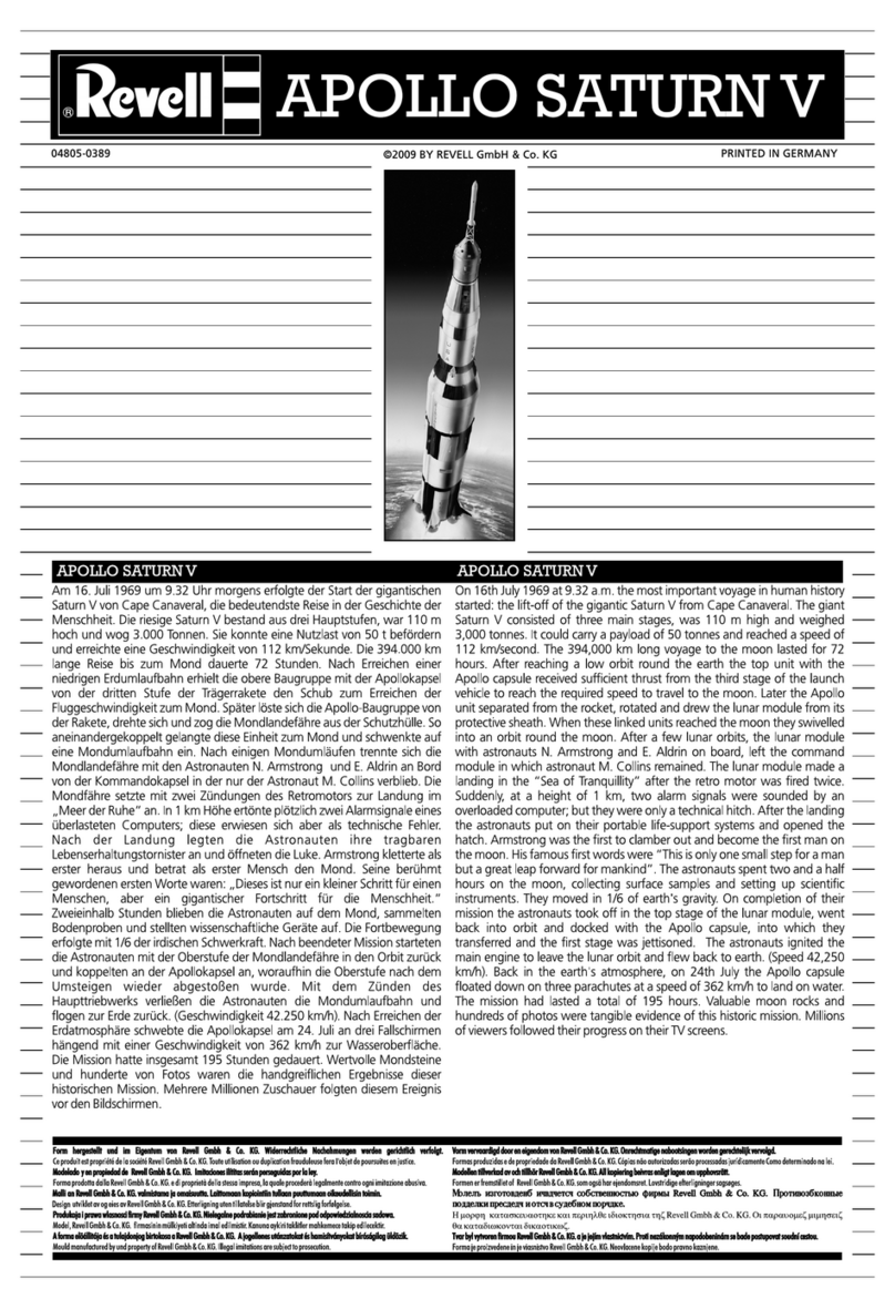 REVELL APOLLO SATURN V User manual