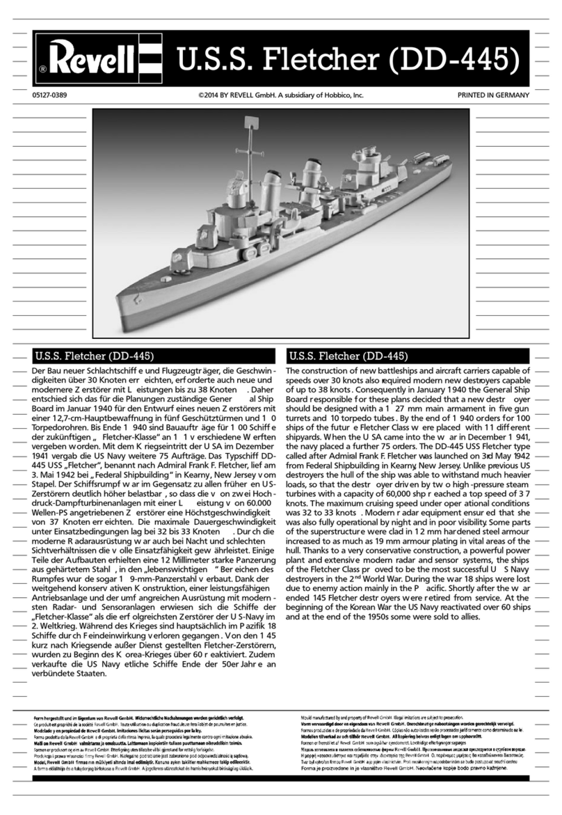 REVELL U.S.S. Fletcher (DD-445) User manual REVELL U.S.S. Fletcher (DD-445) User manual