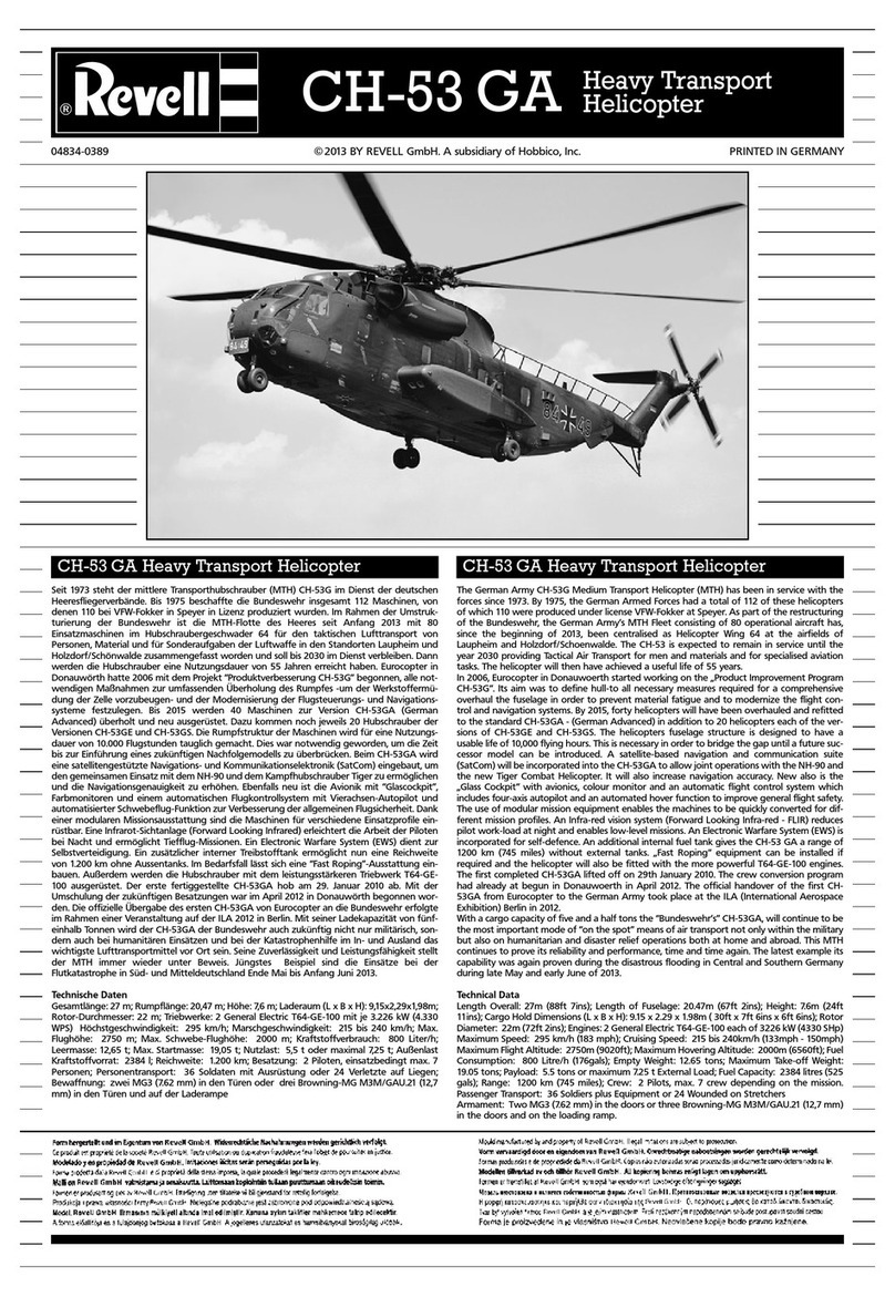 REVELL CH-53 GA Heavy Transport Helicopter User manual