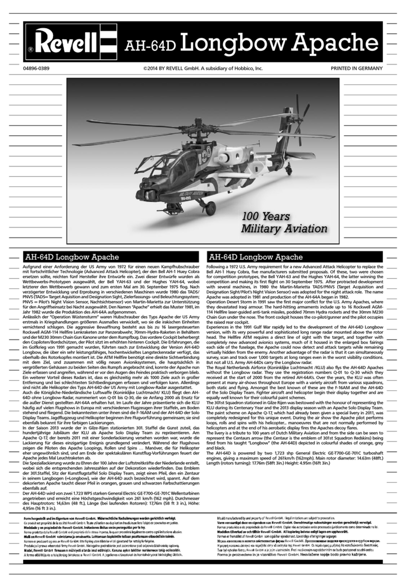 REVELL AH-64D Longbow Apache User manual REVELL AH-64D Longbow Apache User manual