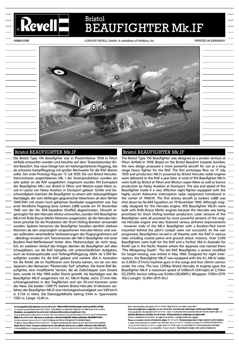 REVELL Bristol BEAUFIGHTER Mk.IF Assembly manual REVELL Bristol BEAUFIGHTER Mk.IF Assembly manual