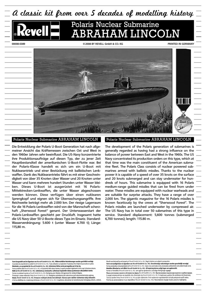 REVELL Polaris Nuclear Submarine ABRAHAM LINCOLN User manual
