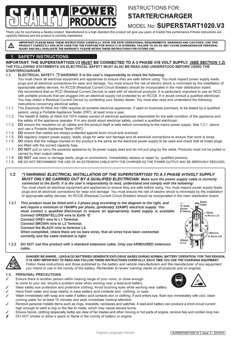 Sealey SUPERSTART1020.V3 User manual