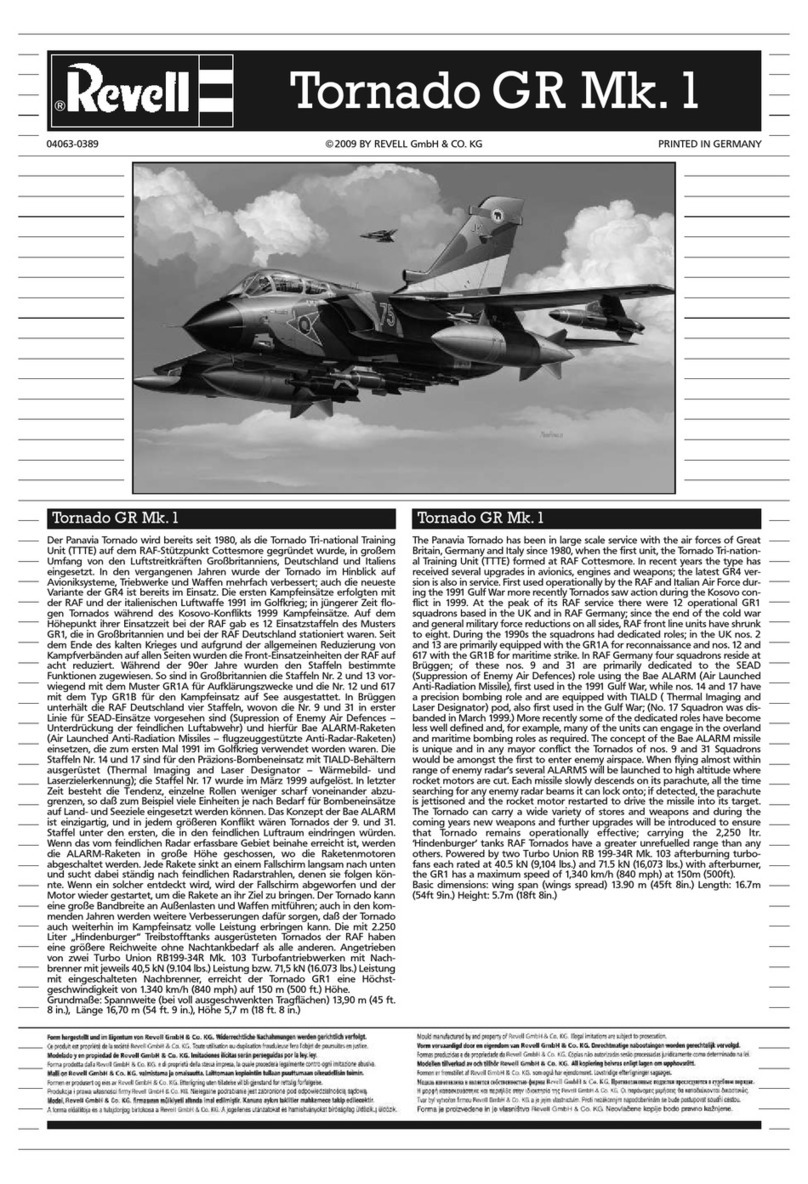 REVELL Tornado GR Mk. 1 Assembly manual