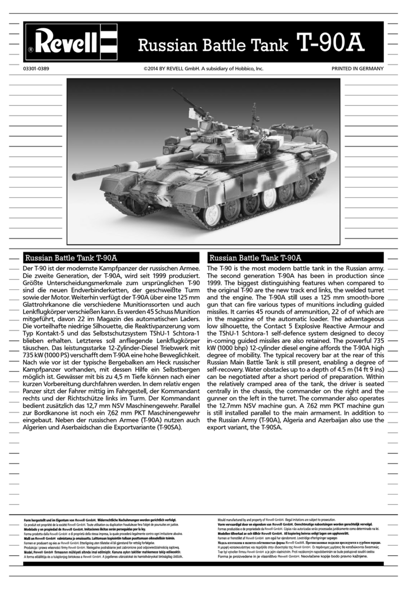 REVELL Russian Battle Tank T-90A User manual REVELL Russian Battle Tank T-90A User manual