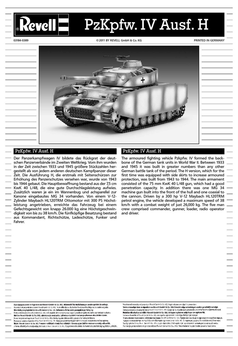 REVELL PzKpfw. IV Ausf. H Assembly manual REVELL PzKpfw. IV Ausf. H Assembly manual