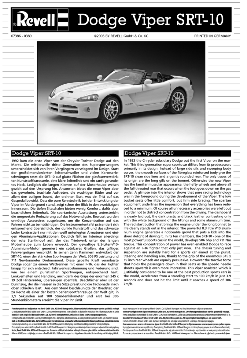 REVELL Dodge Viper SRT-10 User manual
