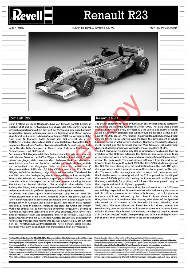 REVELL Renault R23 User manual