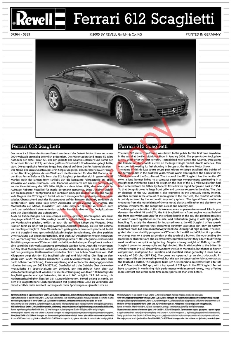 REVELL Ferrari 612 Scaglietti User manual