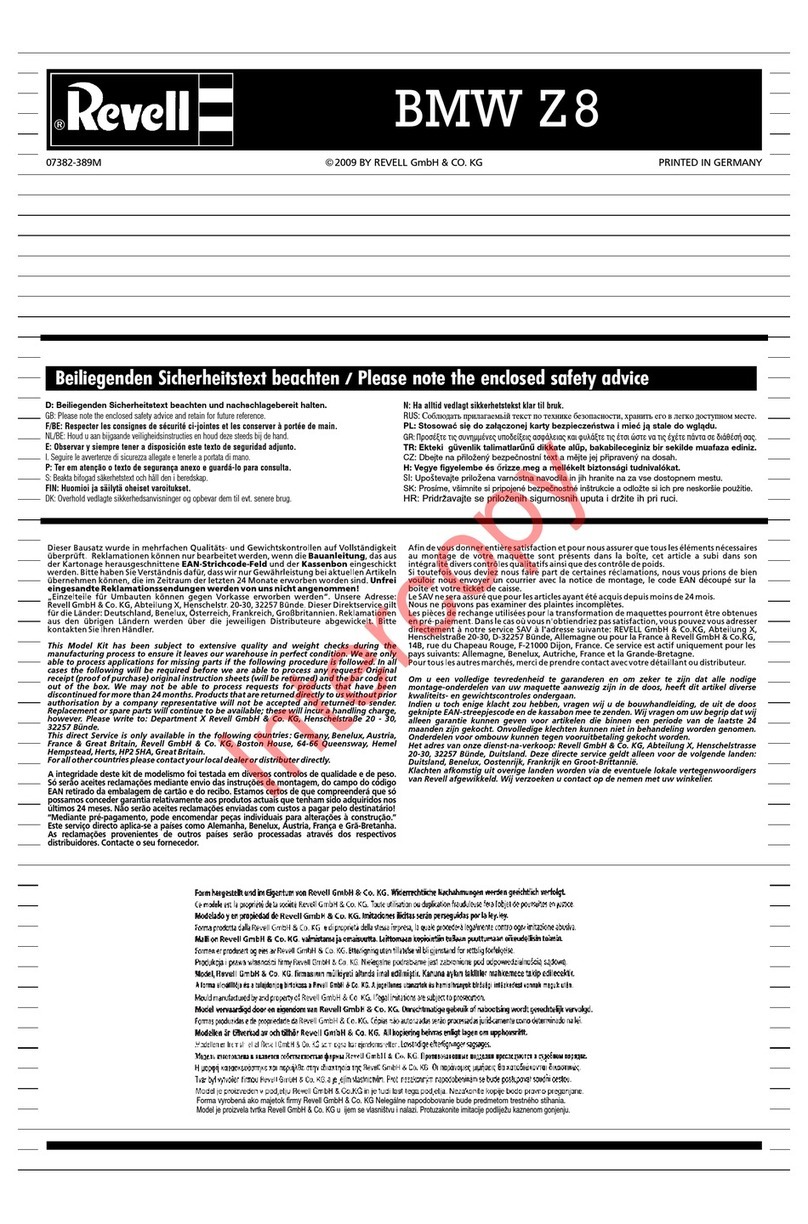 REVELL BMW Z8 Assembly manual REVELL BMW Z8 Assembly manual