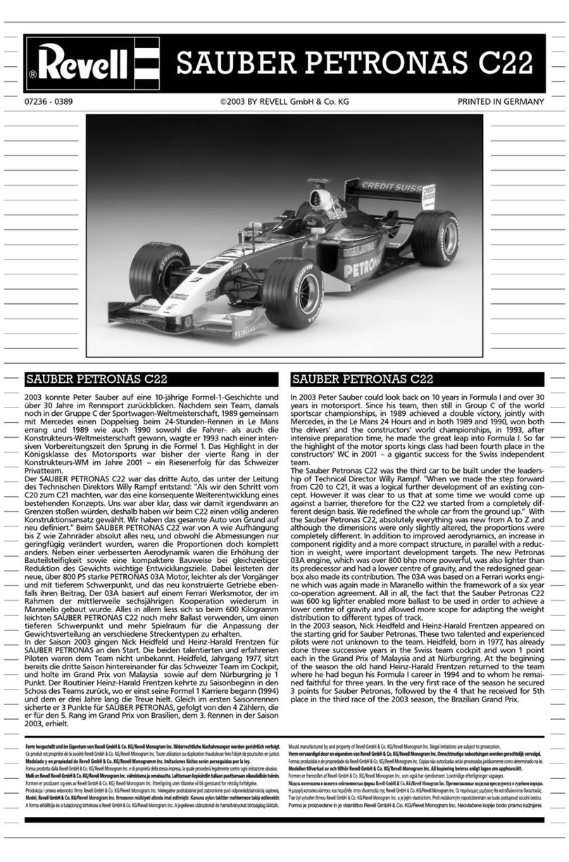 REVELL SAUBER PETRONAS C22 Assembly manual