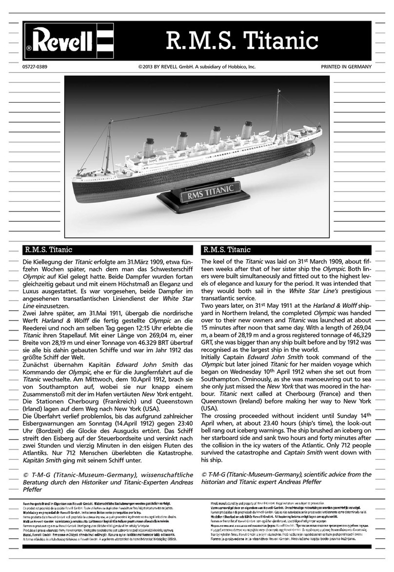 REVELL RMS Titanic User manual
