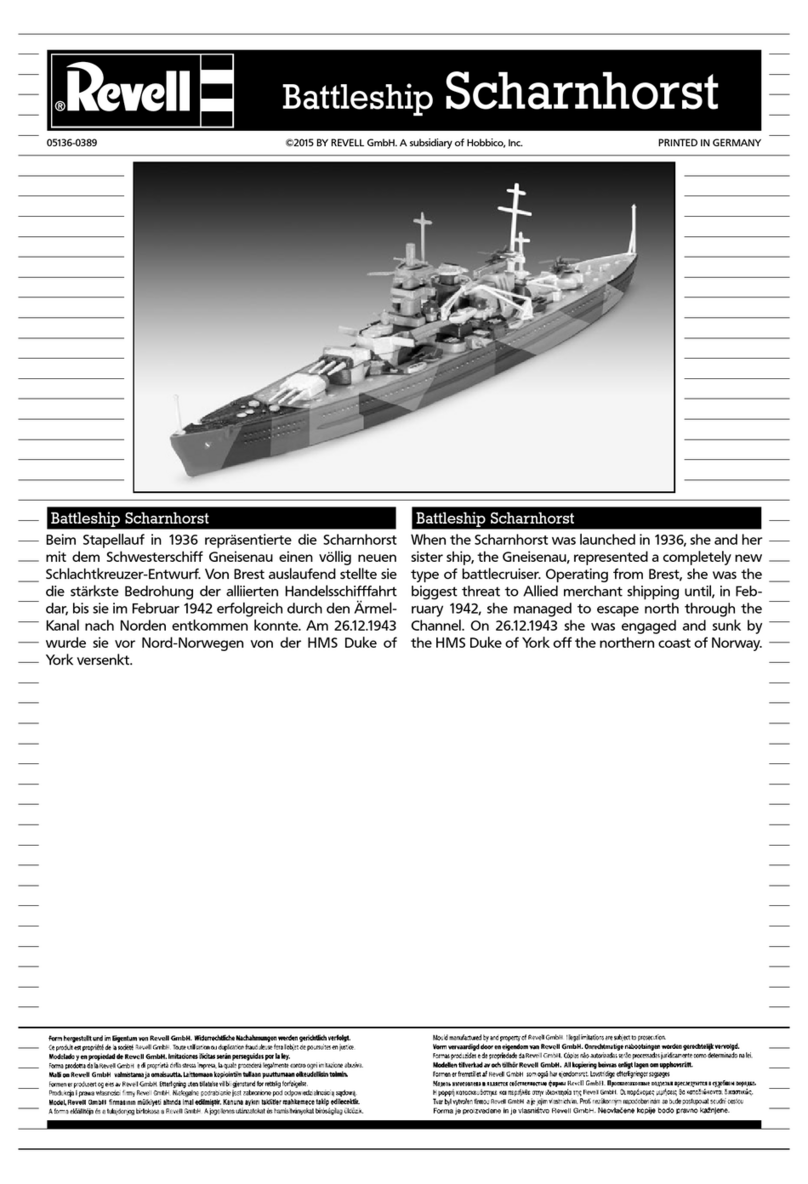 REVELL Battleship Scharnhorst User manual