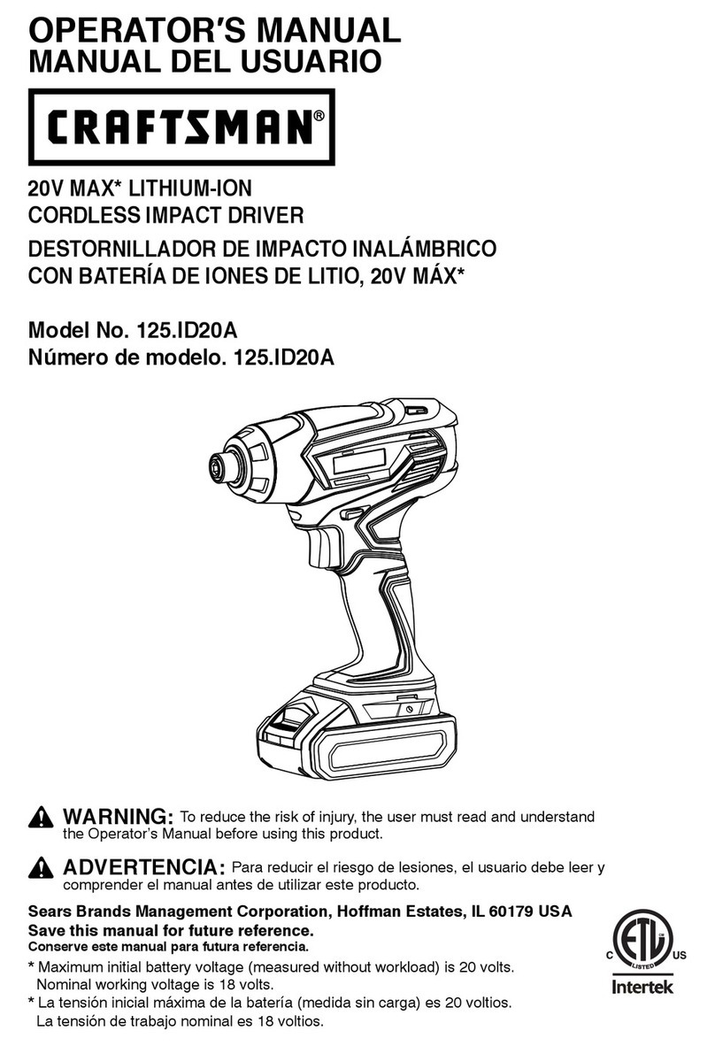 Craftsman 125.ID20A User manual