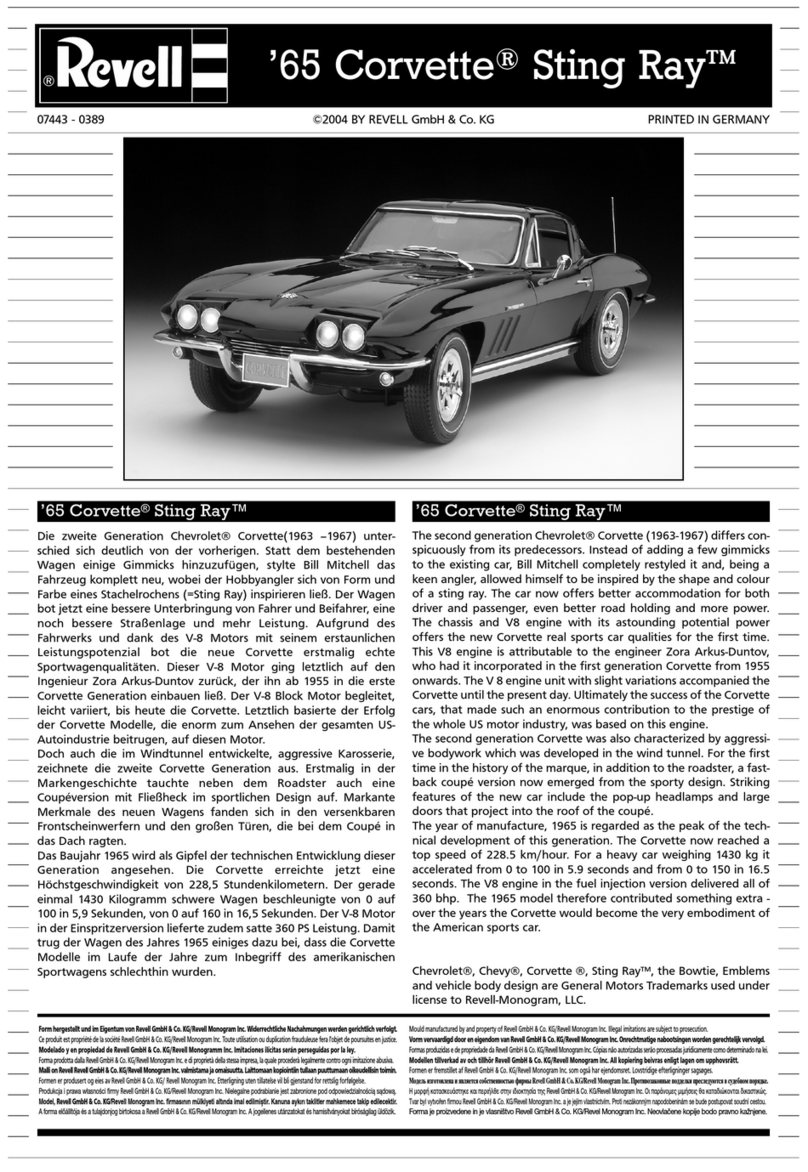 REVELL 65 Corvette Sting Ray Series Assembly manual