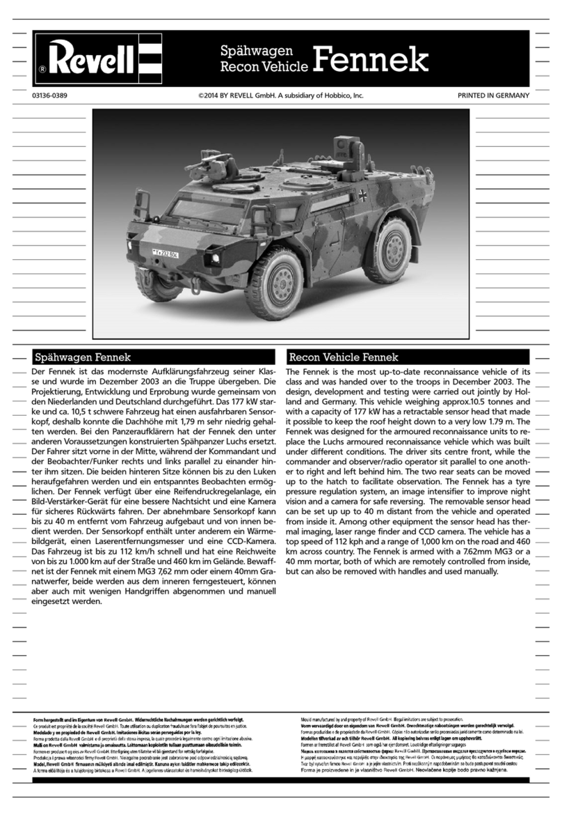 REVELL Spahwagen Recon Vehicle Fennek User manual