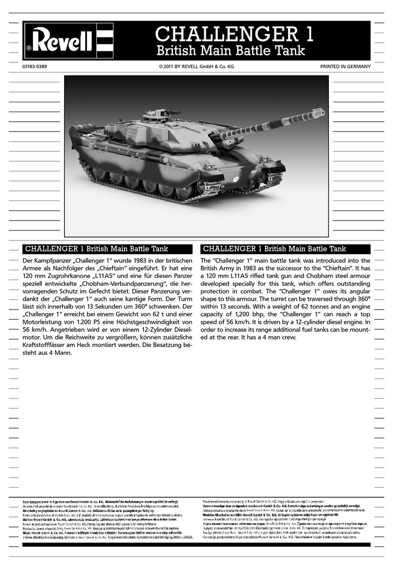 REVELL CHALLENGER 1 British Main Battle Tank Assembly manual