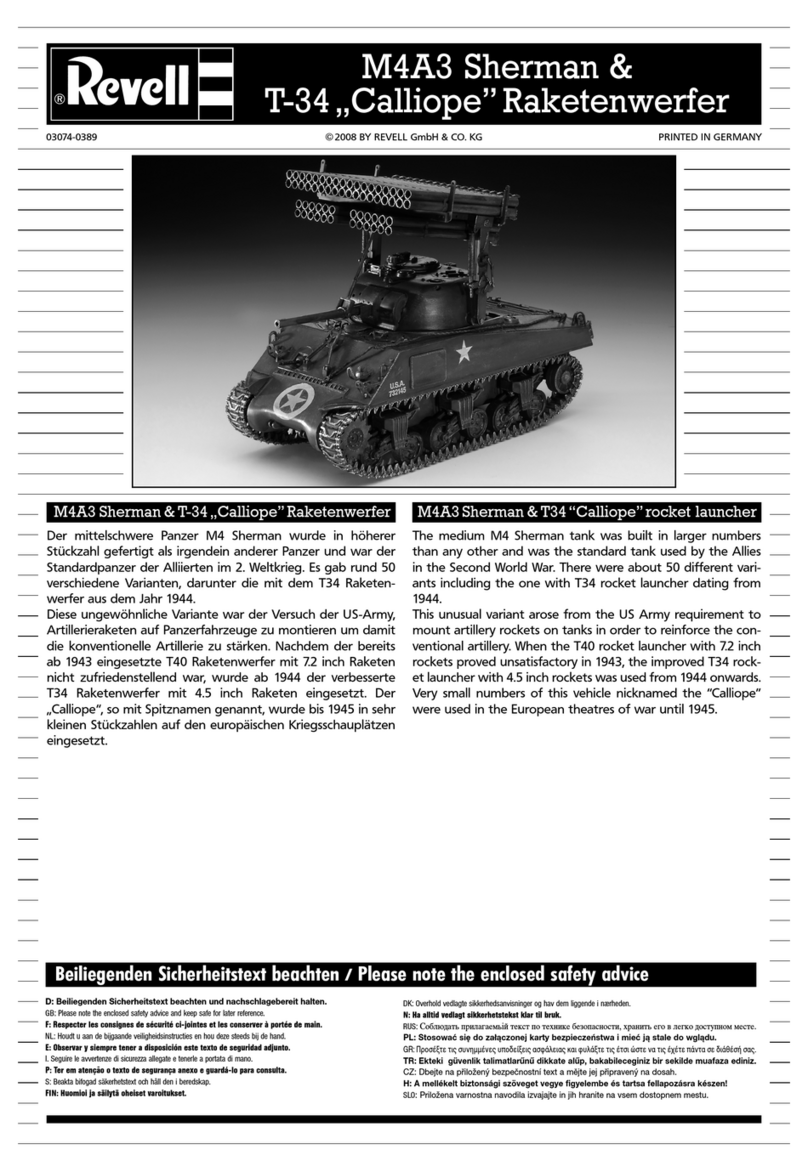 REVELL M4A3 Sherman & T34 Calliope rocket launcher Assembly manual