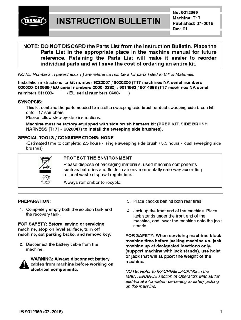 Tennant T17 Series Instruction bulletin