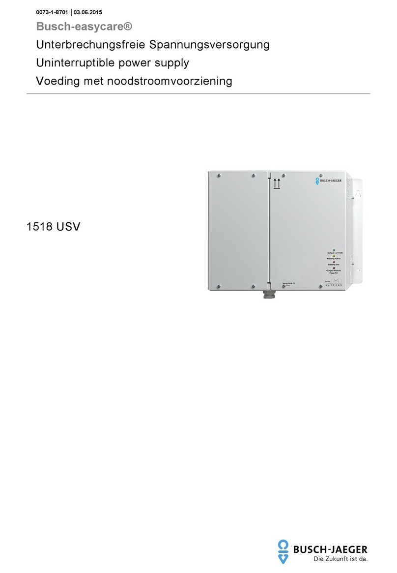 Busch-Jaeger Busch-easycare 1518 USV User manual