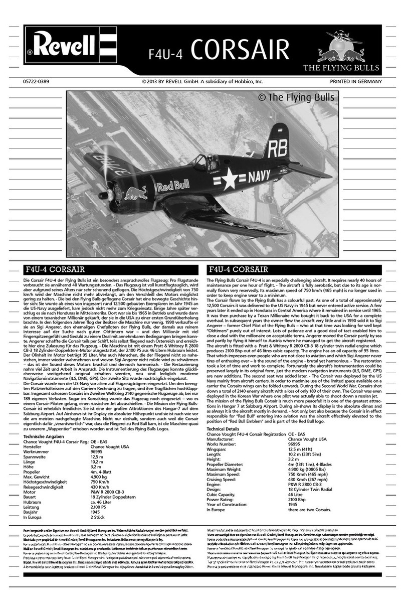 REVELL THE FLYING BULLS F4U-4 CORSAIR Assembly manual