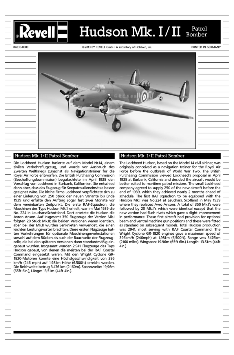 REVELL Hudson Mk. I/II Patrol Bomber User manual