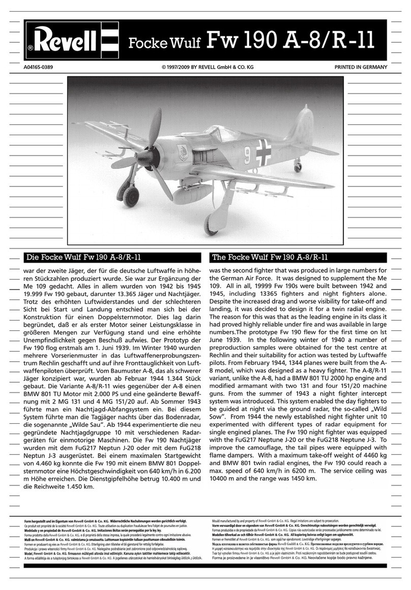 REVELL Focke Wulf Fw 190 A-8/R-11 User manual