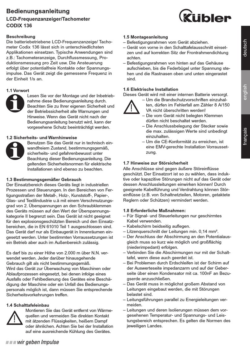 Kübler CODIX 136 operating instructions