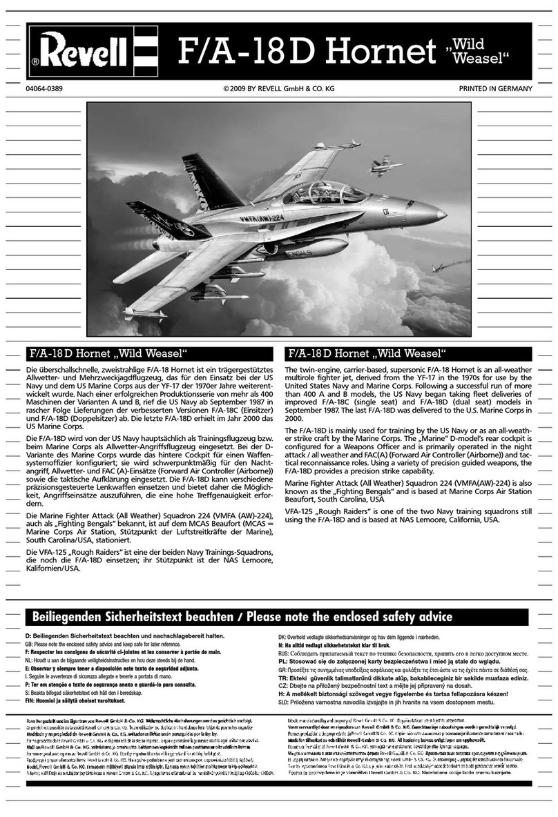 REVELL F/A-18 D Hornet Wild Weasel User manual