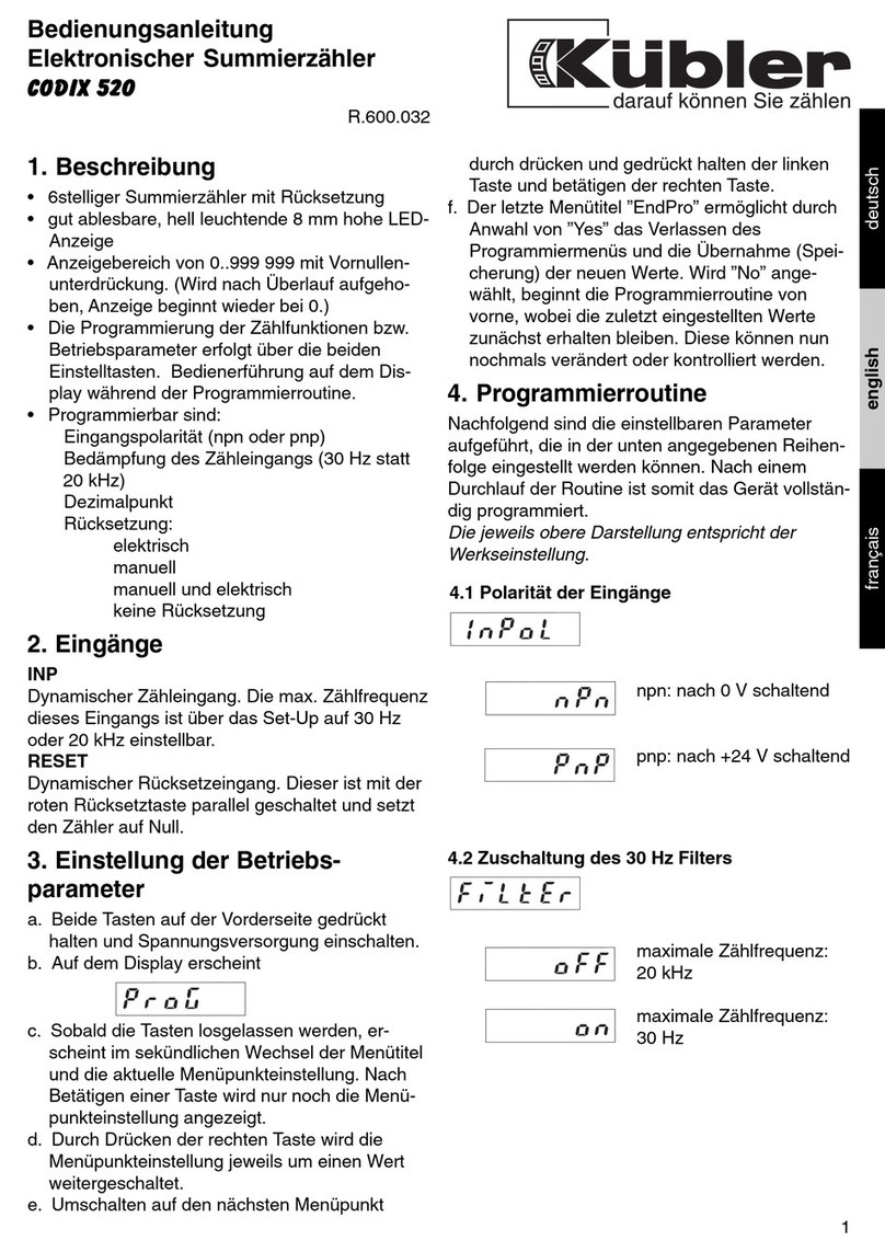 Kübler CODIX 520 operating instructions
