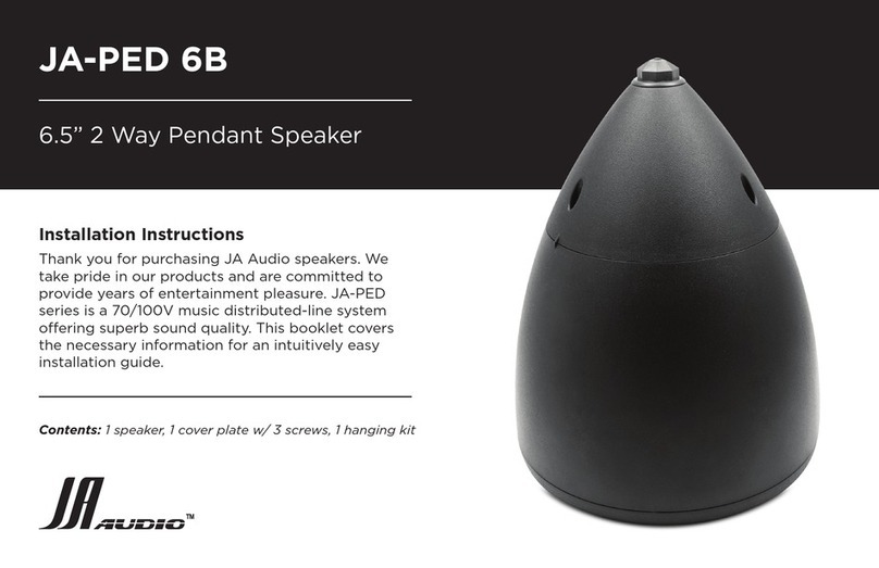 JA Audio JA-PED 6B installation instructions