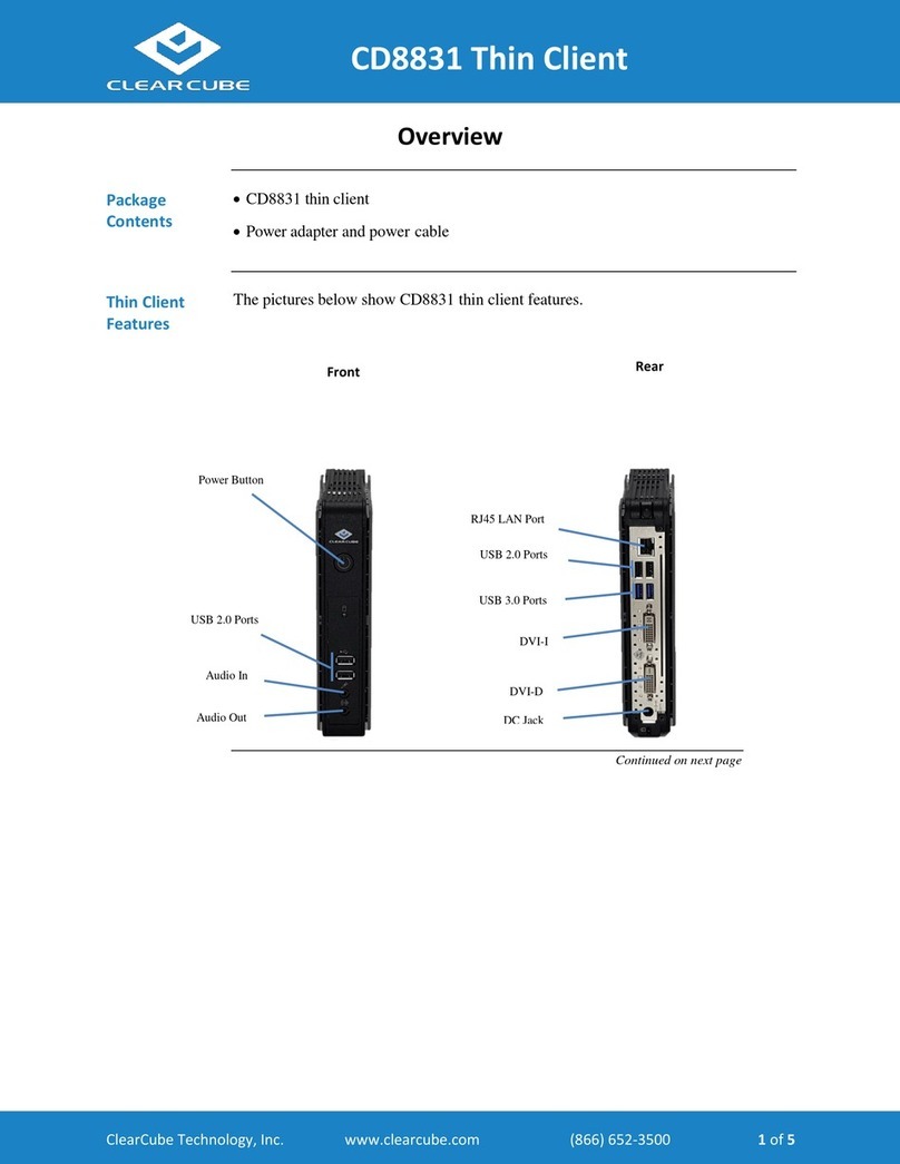 ClearCube Thin Client CD8831 quick start guide