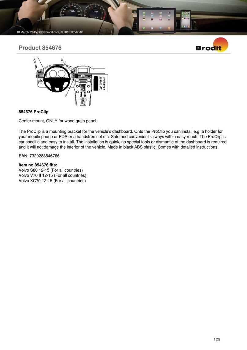 Brodit ProClip 854676 quick start guide