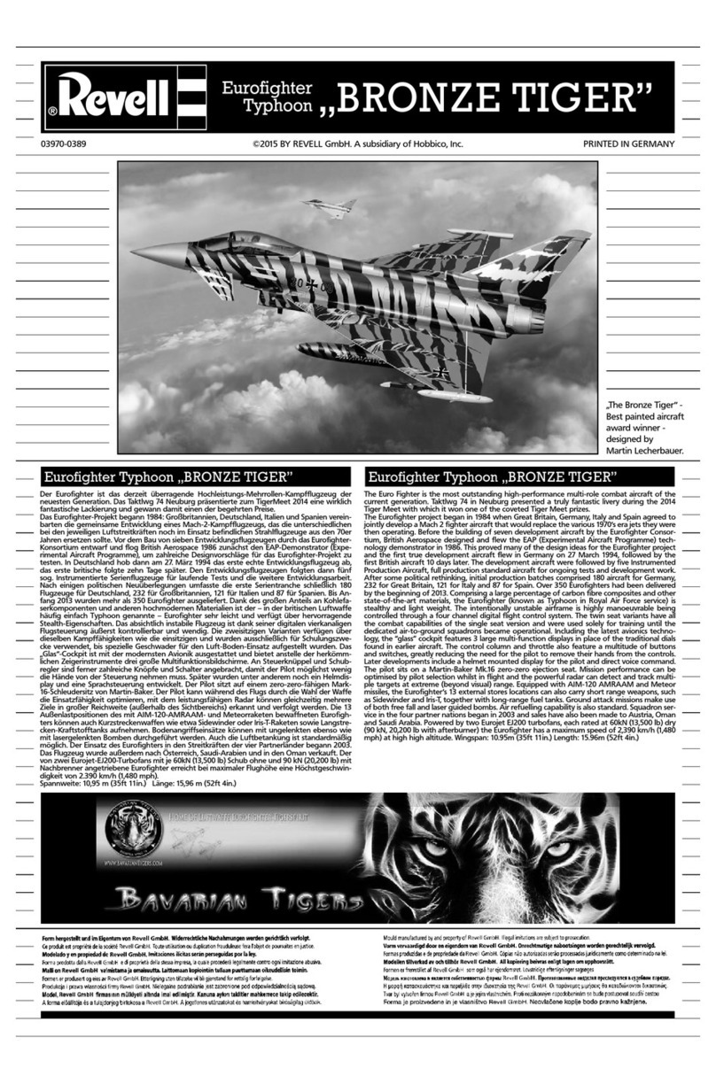 REVELL Eurofighter Typhoon BRONZE TIGER User manual