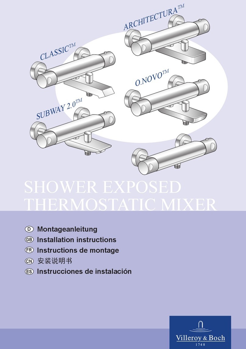 Villeroy & Boch SUBWAY 2.0 Series installation instructions Villeroy & Boch SUBWAY 2.0 Series installation instructions