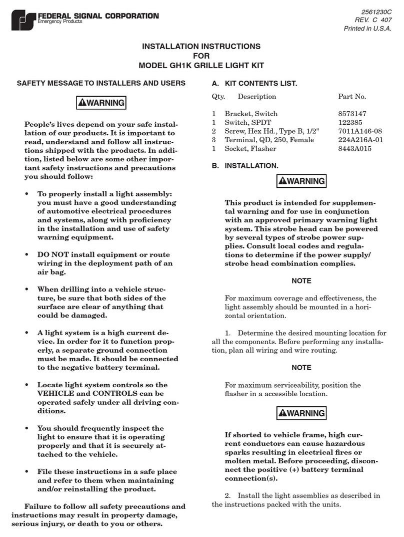 Federal Signal Corporation GH1K User manual Federal Signal Corporation GH1K User manual