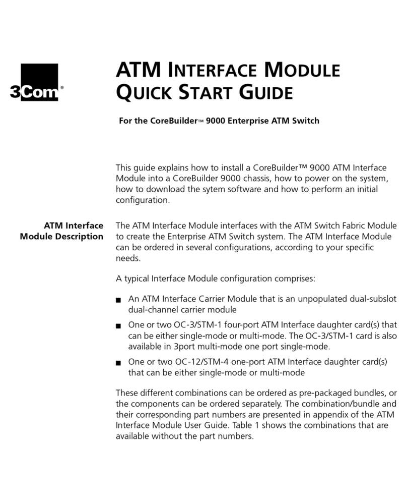 3Com CoreBuilder 9000 ATM Interface Module User manual