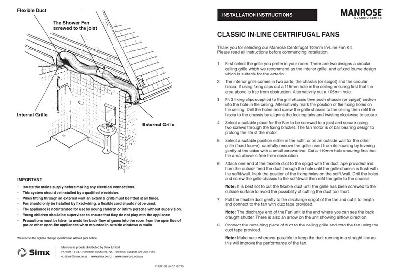 SImx Manrose Classic Series User manual