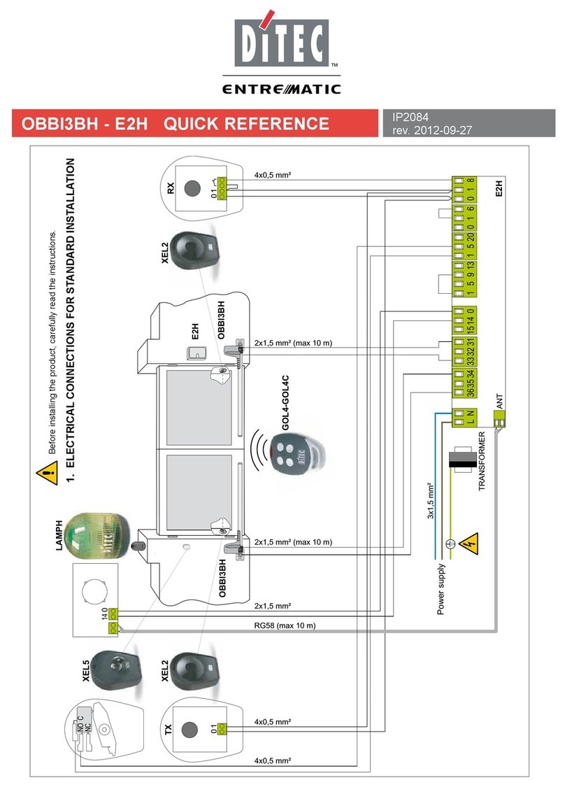 DITEC OBBI3BH-E2H User manual