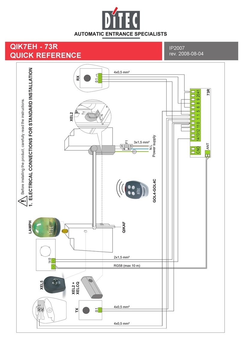 DITEC QIK7EH-73R User manual
