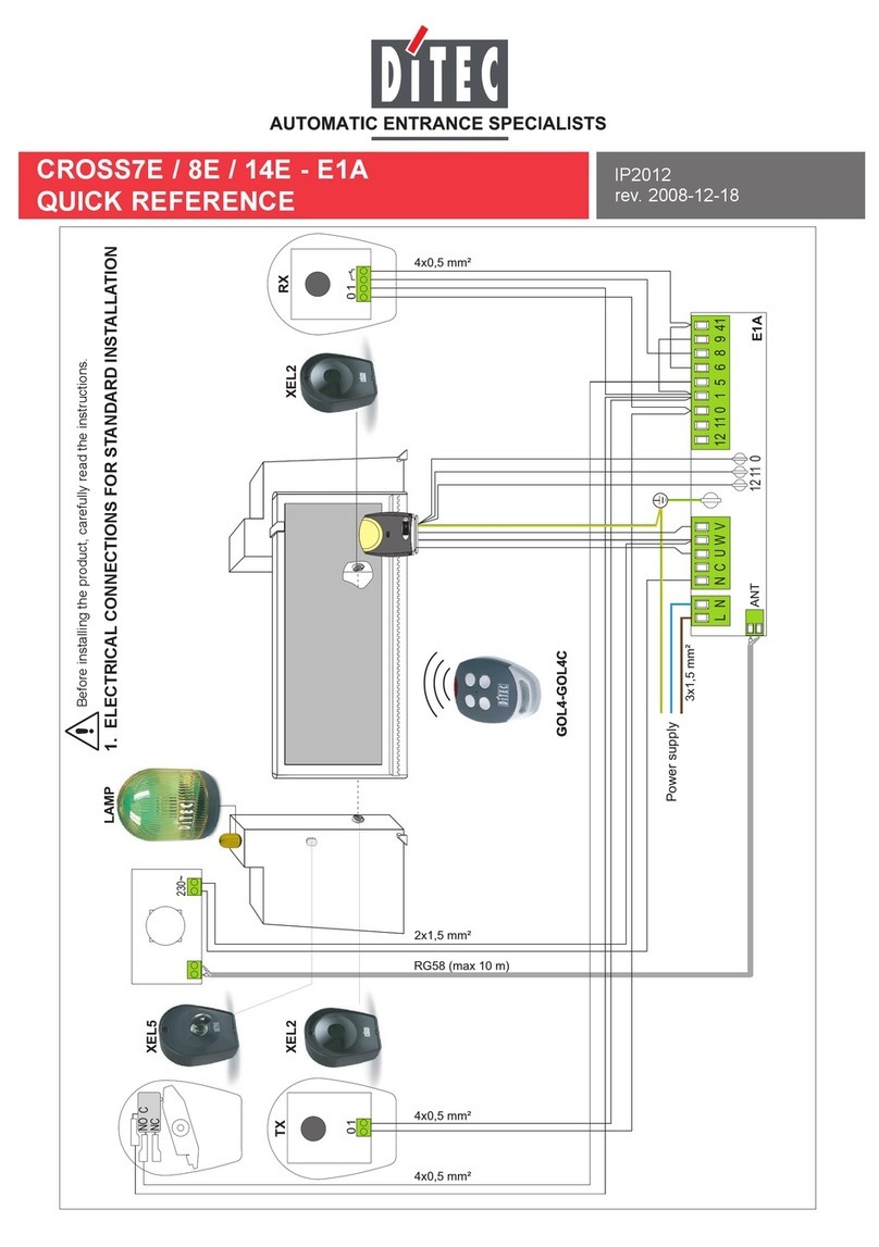 DITEC CROSS7E User manual