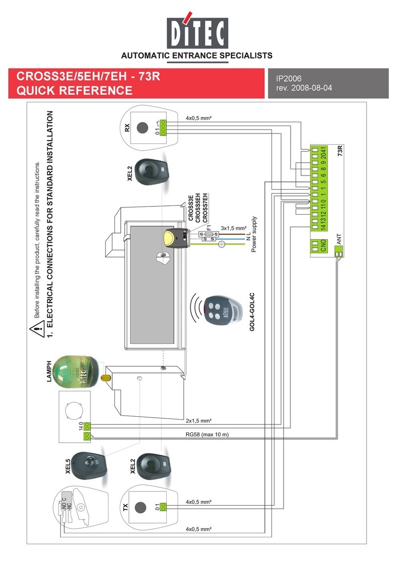 DITEC CROSS3E-73R User manual