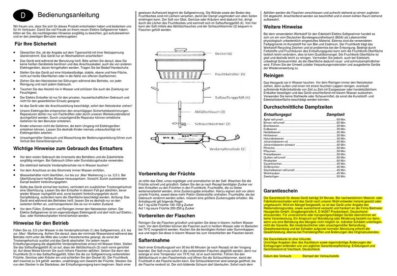 BIELMEIER BHG-645 instruction manual