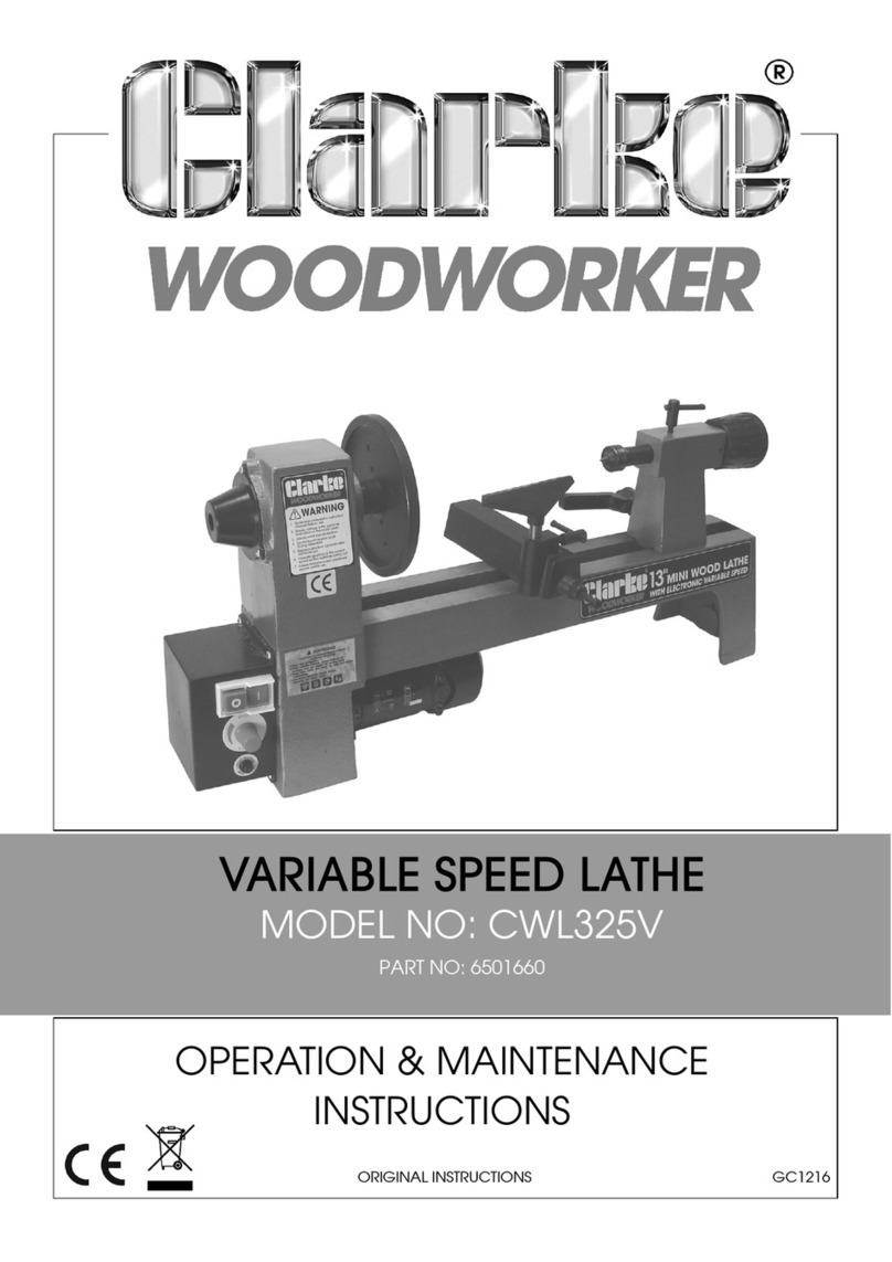 Clarke WOODWORKER CWL325V Instruction Manual