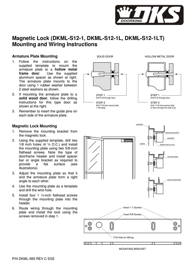 DoorKing DKML-S12-1 Mounting and wiring instructions