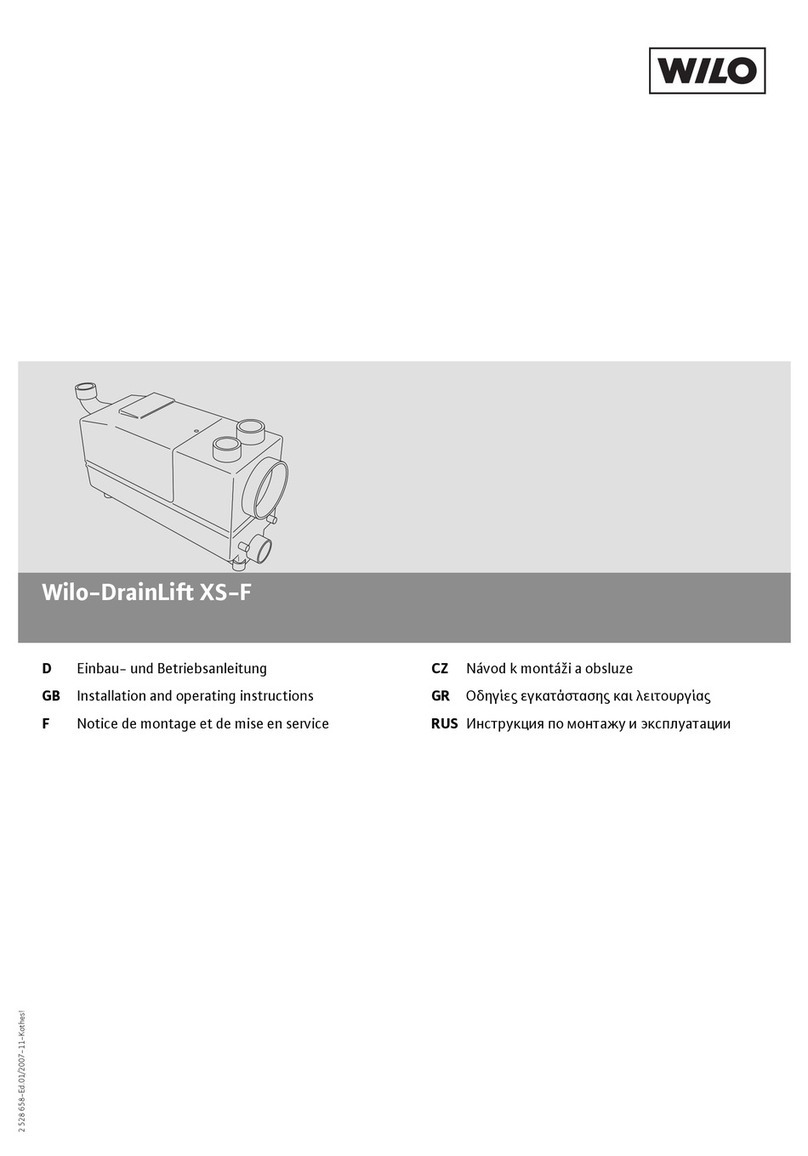 Wilo DrainLift XS-F Installation and operating instructions