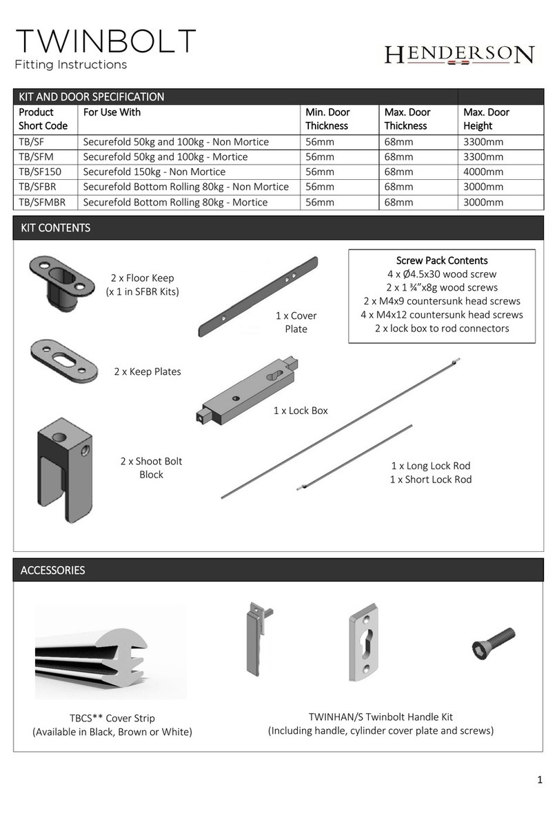 Henderson TWINBOLT Fitting instructions